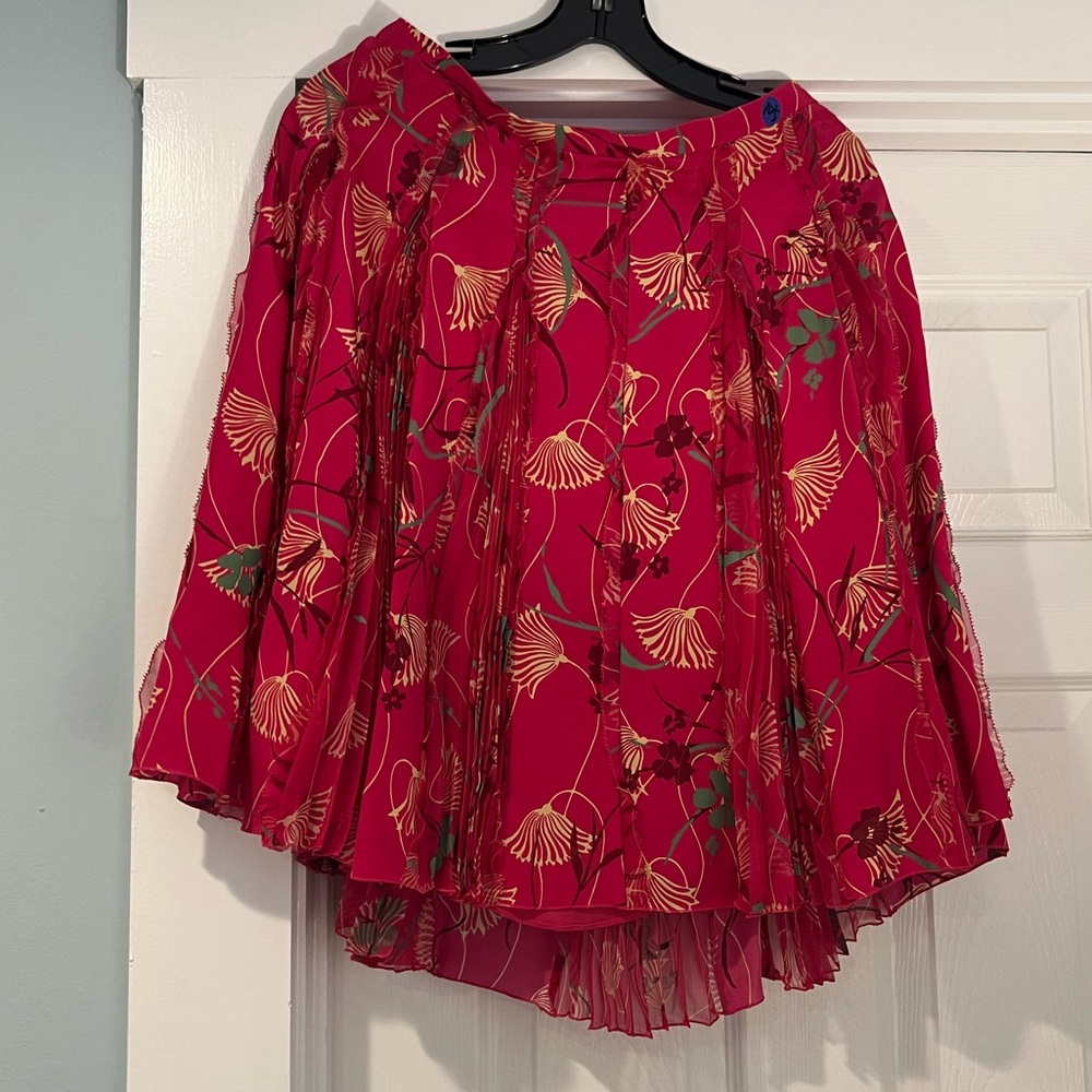 Valentino lotus silk skirt